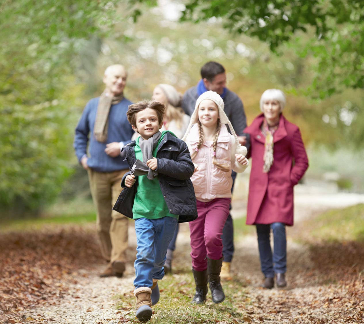 Kids running in Park